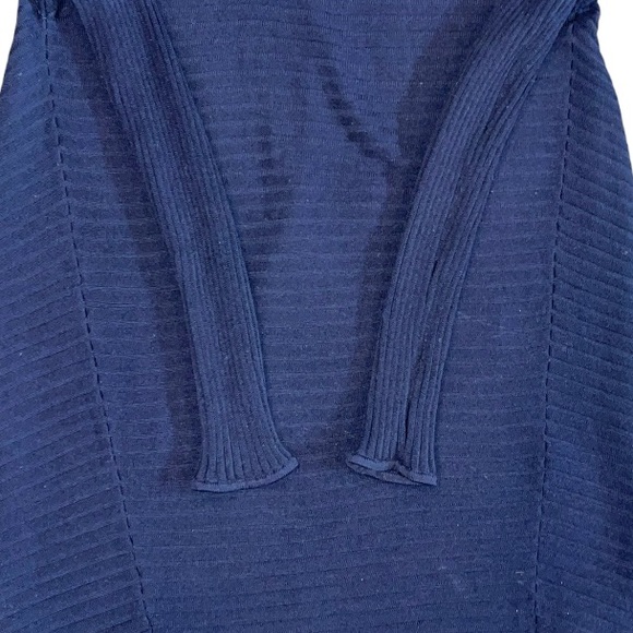 COS Women’s Dark Navy Ribbed Wool Sweater-Dress/Tunic Size XS - Picture 6 of 8